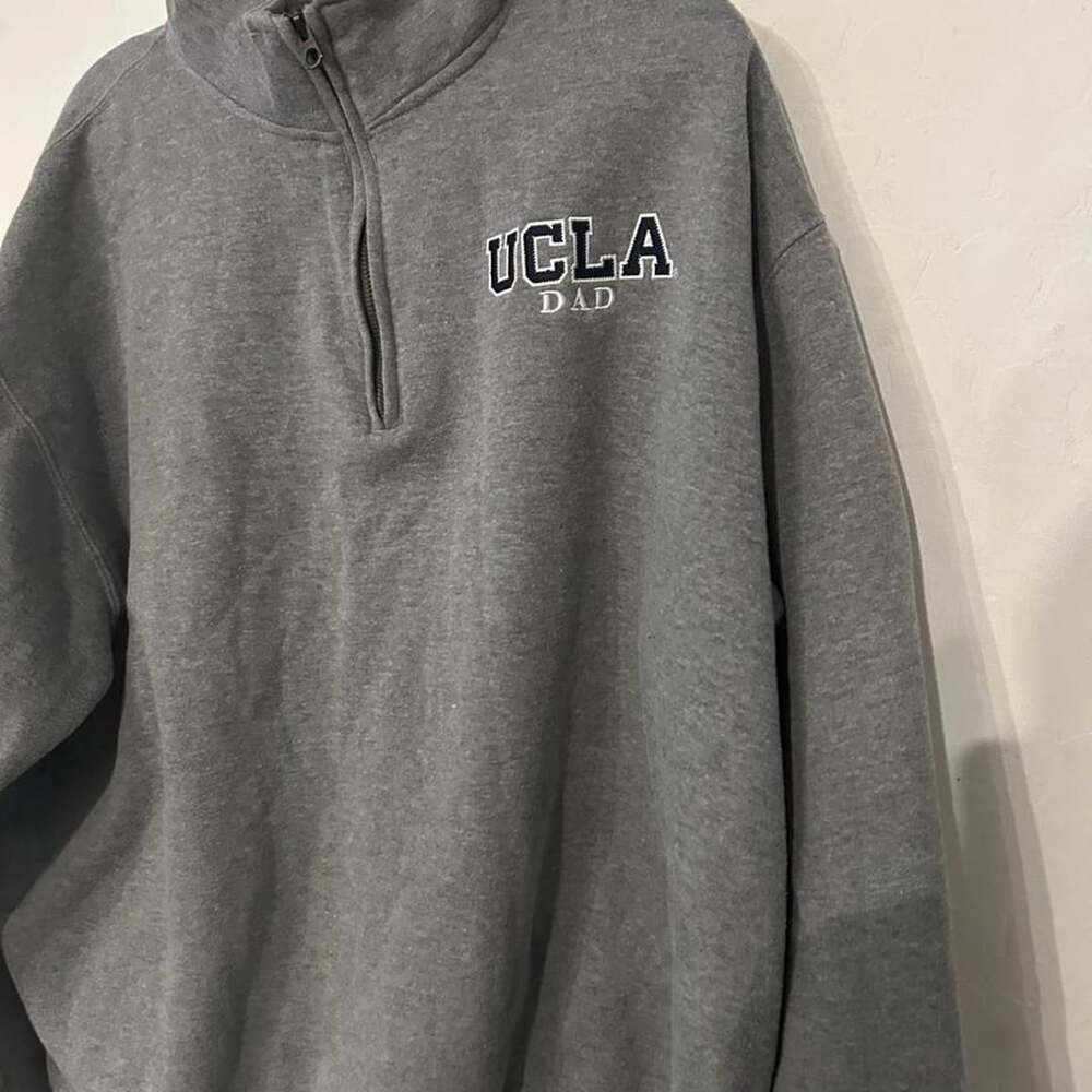 Blue 84 UCLA Dad Quarter Zip Sweatshirt Size 2XL Grey College